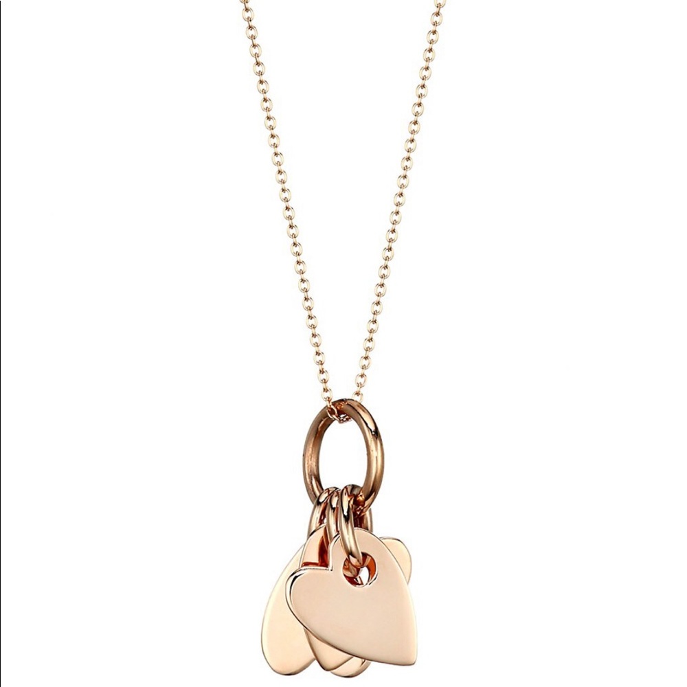 GINETTE NY
Angele 18K Rose Gold 3 Mini Heart Charms 17” Necklace - Picture 3 of 15